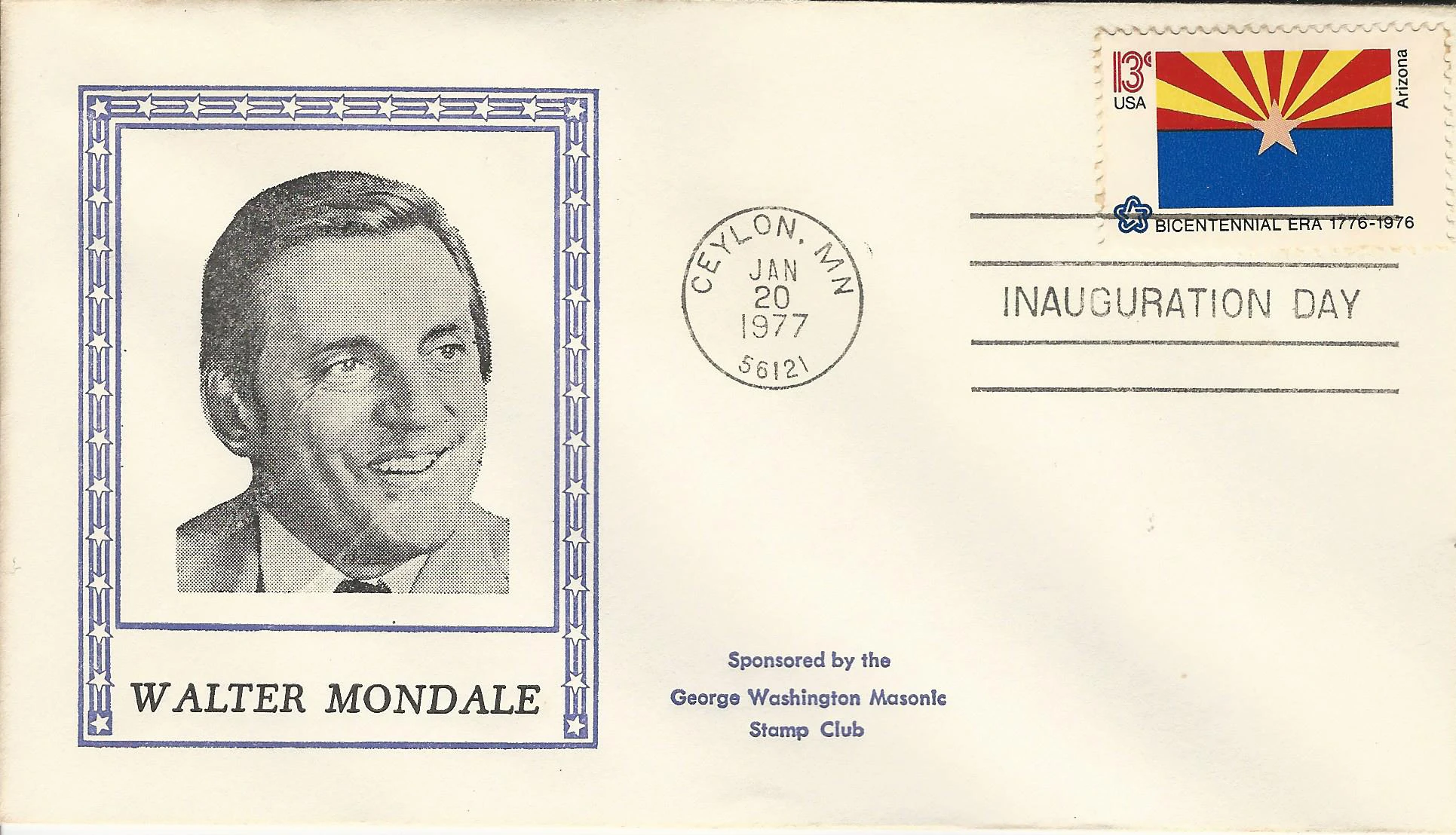 Inauguration VP Walter Mondale Postmark #1: Washington, DC&hellip;